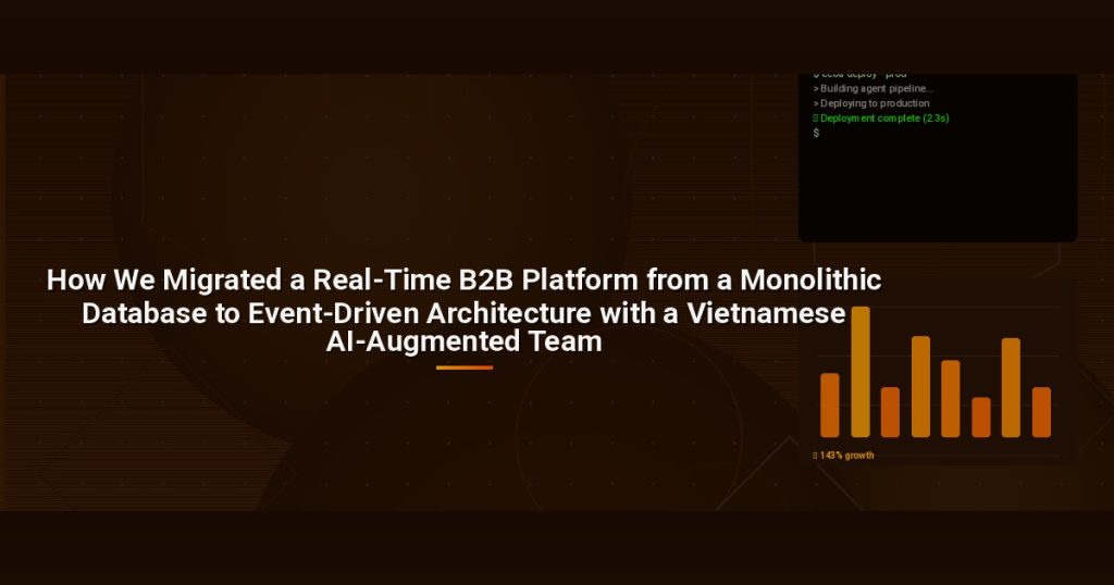 How We Migrated a Real-Time B2B Platform from a Monolithic Database to Event-Driven Architecture with a Vietnamese AI-Augmented Team