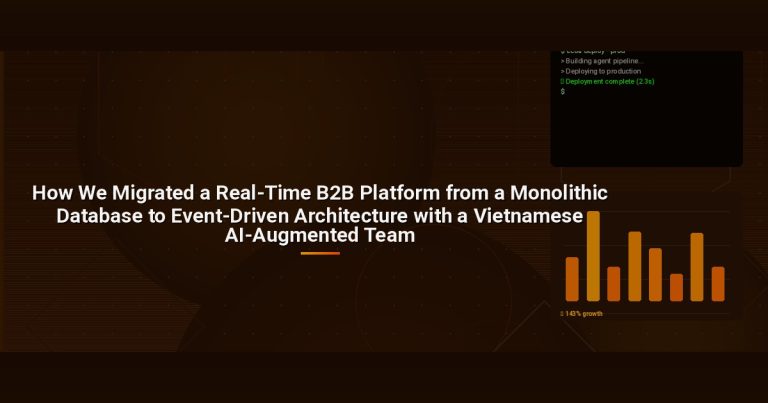 How We Migrated a Real-Time B2B Platform from a Monolithic Database to Event-Driven Architecture with a Vietnamese AI-Augmented Team