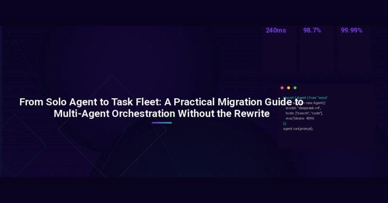 From Solo Agent to Task Fleet: A Practical Migration Guide to Multi-Agent Orchestration Without the Rewrite