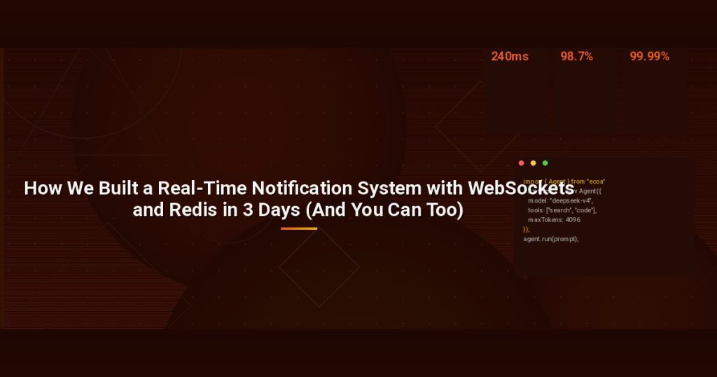 How We Built a Real-Time Notification System with WebSockets and Redis in 3 Days (And You Can Too)