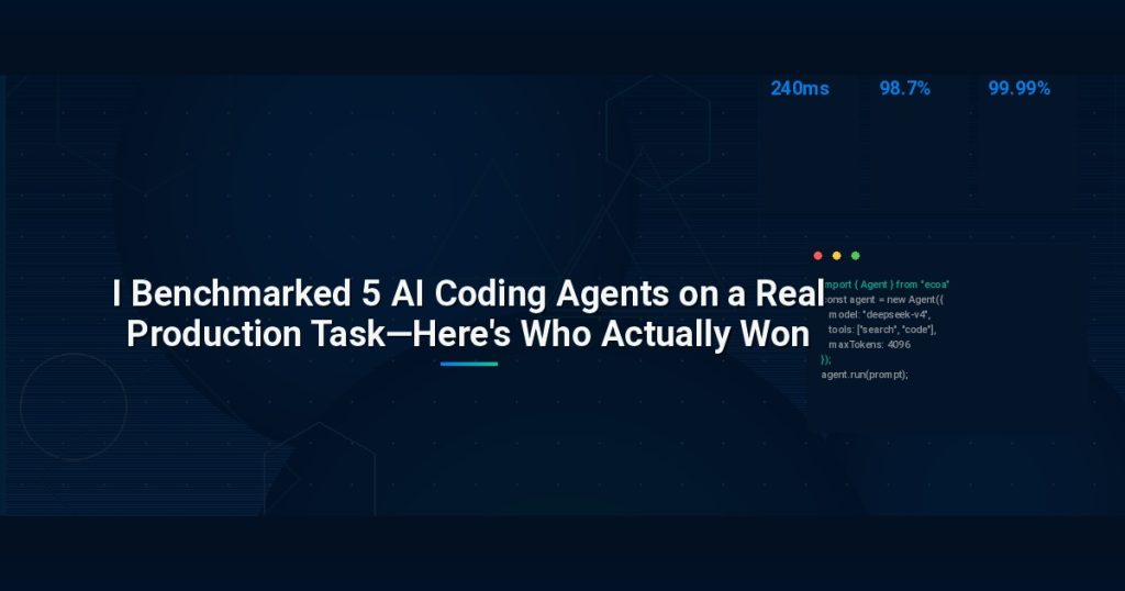 I Benchmarked 5 AI Coding Agents on a Real Production Task—Here’s Who Actually Won
