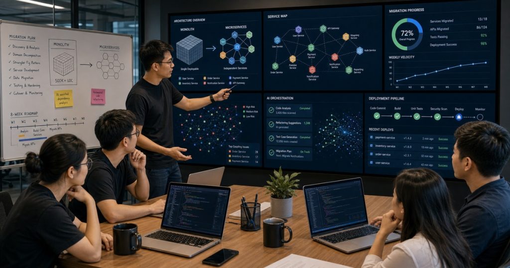 How We Migrated a 500K-Line Monolith to Microservices in 8 Weeks with a Vietnamese Team and AI Orchestration