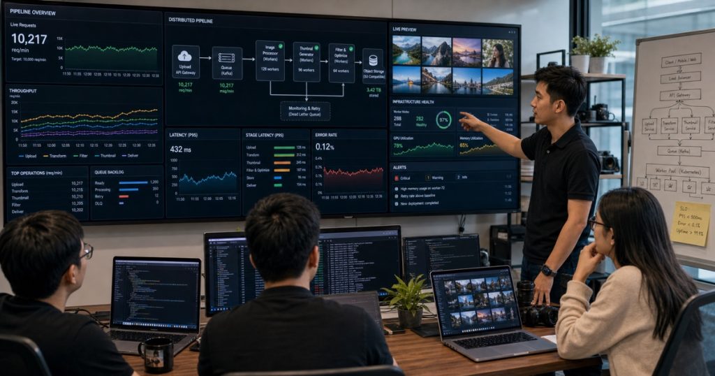 How We Built a Distributed Image Processing Pipeline That Handles 10,000 Requests/Minute for a Photo Startup (With a Vietnamese Team)
